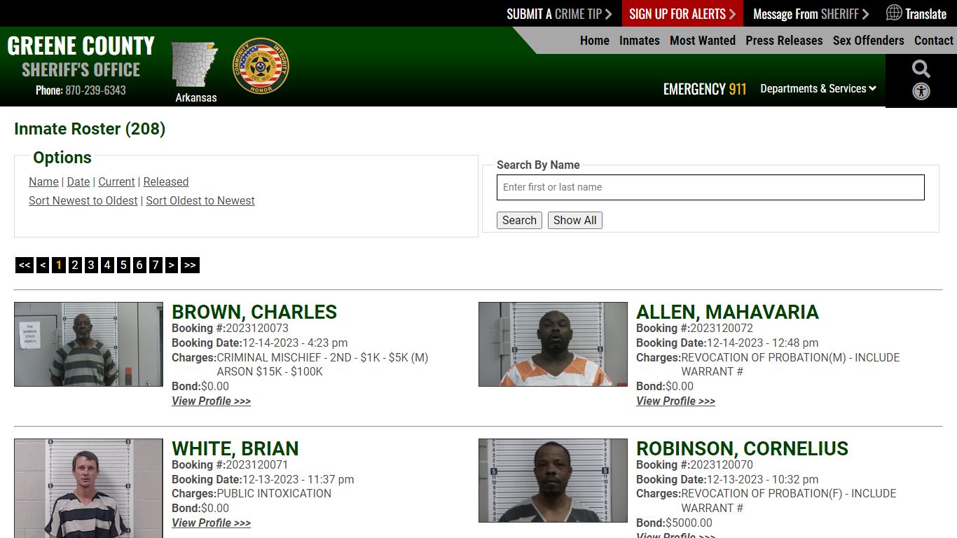 Inmate Roster - Current Inmates Booking Date Descending - Greene County ...